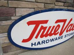 Vintage True Value Hardware Stores Porcelain Sign 8 ft