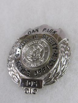 Obsolete Oak Park Mich Public Safety Service Officer Badge