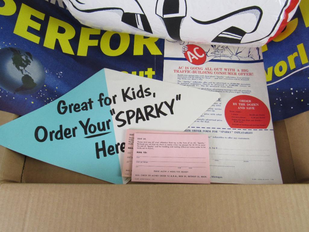 Excellent Vintage AC Spark Plugs "Sparky" Inflatable/ Advertising Kit (1959 Dated)