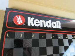 NOS Kendall GT-1 Motor Oil Embossed Metal Service Station Key Check Sign MIB