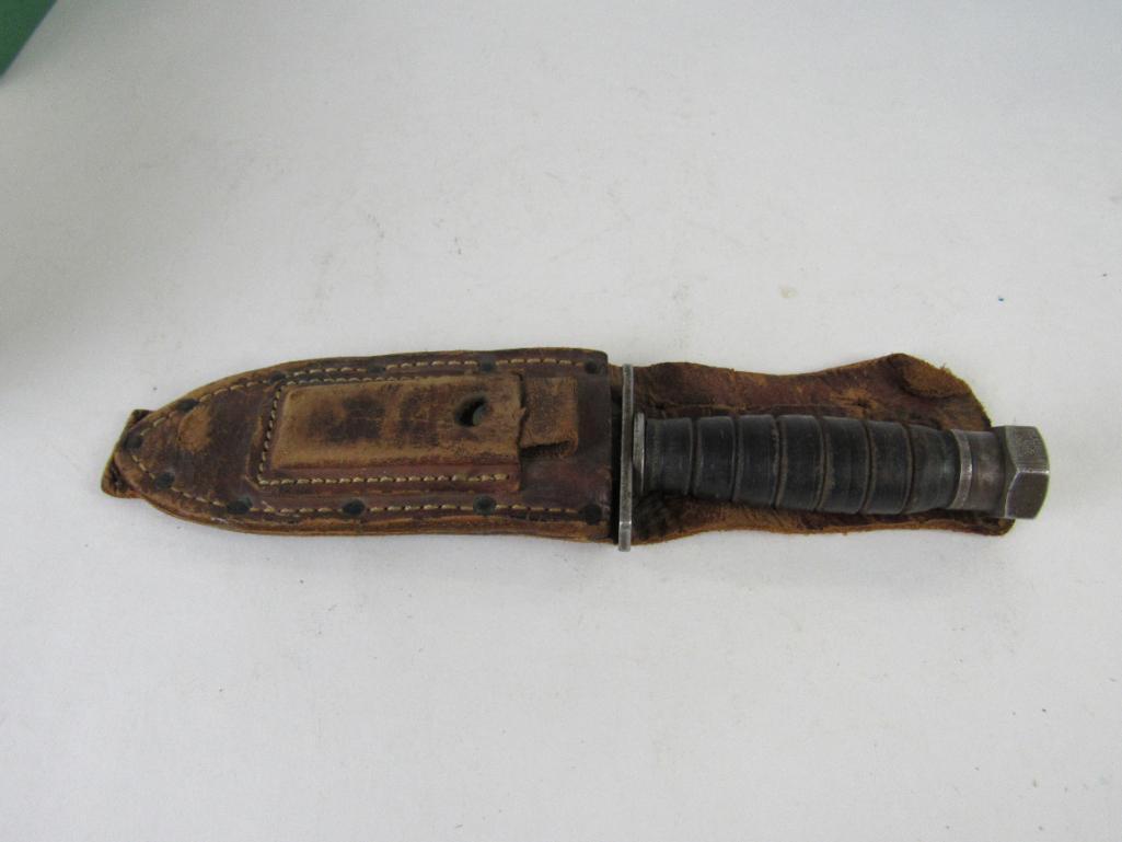 Excellent 5-1967 Vietnam Era Camillus (NY) Pilot Survival Fighting Knife w/ Sheath