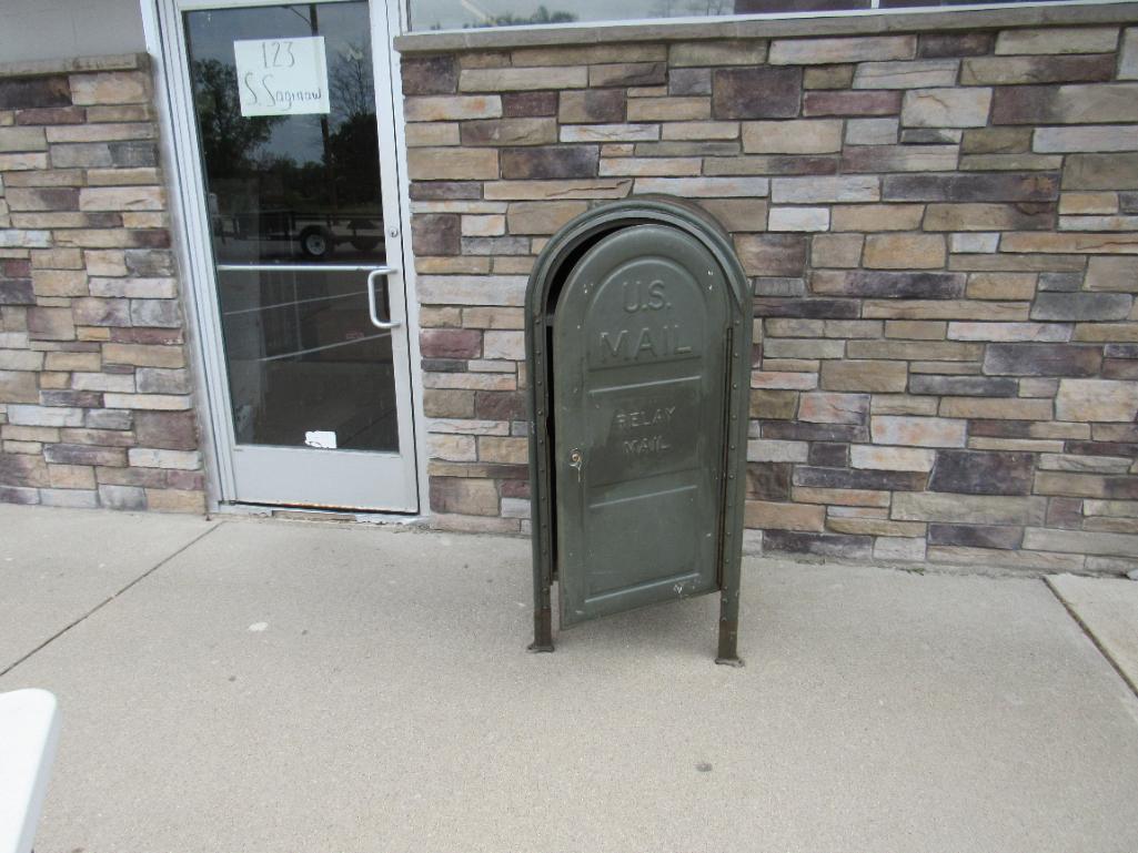 Vintage US Mail Heavy Steel Relay Mail Box 54"