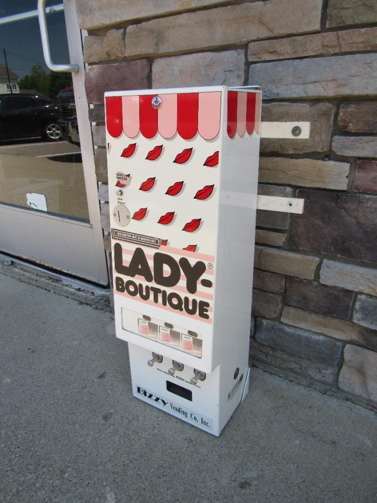 Vintage "Lady Boutique" Coin Operated Feminine Products Bathroom Vending Machine