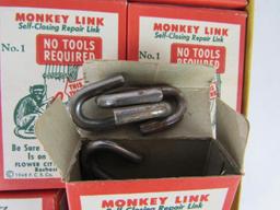 Full NOS Box (22 Packs) Antique Monkey Link Tire Chain Repair Links