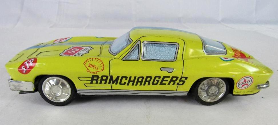 Vintage 1960's/70's Japan Tin Friction Ramchargers Car 9.5"