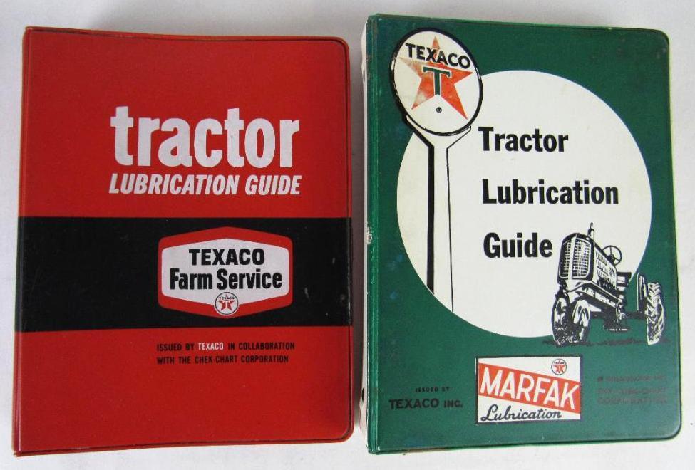 (2) Vintage 1960's Texaco Tractor Lubrication Books/ Marfak