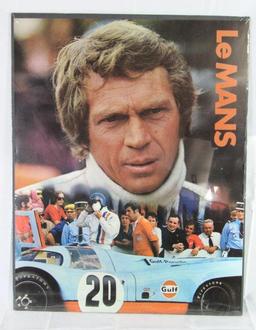 Excellent Vintage 1971 Gulf / Steve McQueen LeMans Advertising Poster