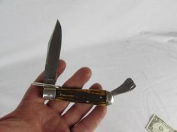 Antique Marbles Gladstone, Mich Stag Handle Folding Safety Knife