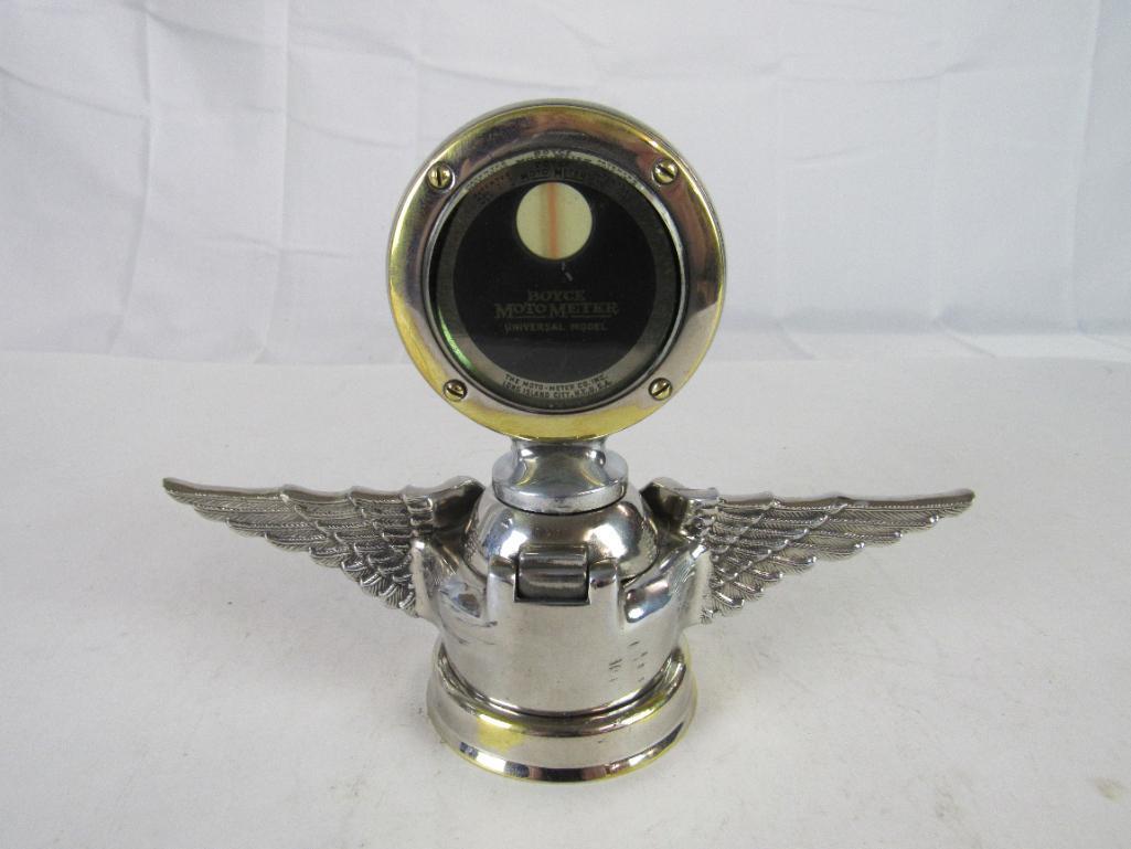 Excellent Vintage Boyce Moto-Meter w/ Eagle & Wings