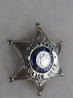 Vintage Obsolete Palisade Colorado Police Badge