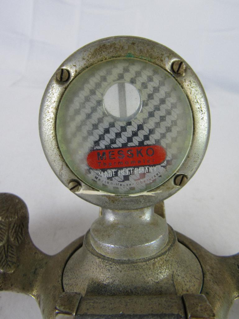 Antique Messko Radiator Thermometer/ Winged Moto-Meter