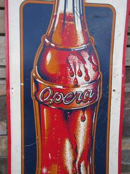 Rare Opera Beverage Soda Metal Vertical Bottle Sign (C'est Si Bon!)