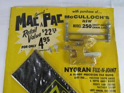 Vintage 1960's/70's McCulloch Chainsaw "Mac-Pac" Service Kit Sealed NOS