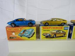 Lot (7) Vintage Matchbox 1:64 Cars/ Choppers MIB