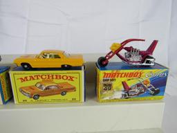 Lot (7) Vintage Matchbox 1:64 Cars/ Choppers MIB