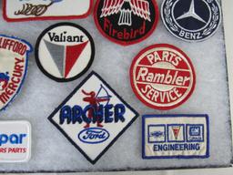 Excellent Lot Vintage Sewn Patches All Automotive-Buick, Mopar, Oldsmobile, Ford, Rambler+++