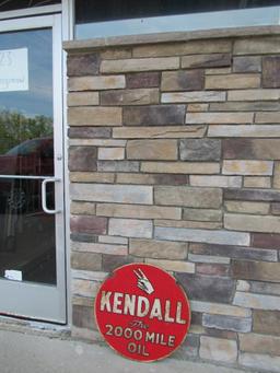 Outstanding 1954 Kendall Motor Oil "2000 Mile" Double Sided Service Station Sign