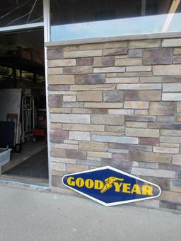 Beautiful Dated 1962 Goodyear 4 Ft. Metal Service Station Sign