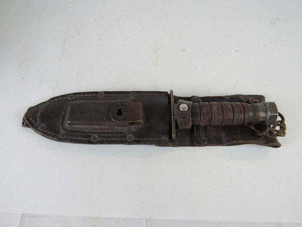 Excellent Pre-1967 Vietnam Era Camillus (NY) Pilot Survival Fighting Knife w/ Sheath