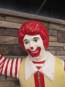 Vintage Original Ronald McDonald Restaurant Statue/ Fiberglass/ Life Size!