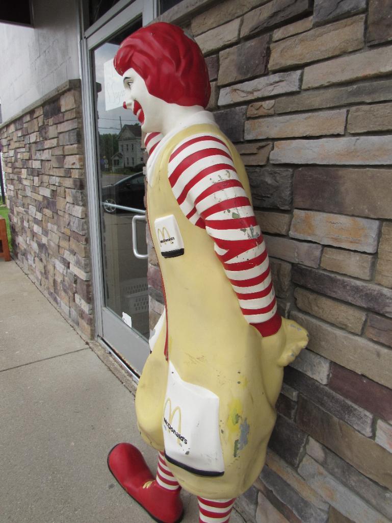 Vintage Original Ronald McDonald Restaurant Statue/ Fiberglass/ Life Size!