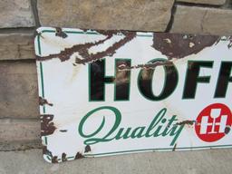 Antique Hoffman Quality Beverages Porcelain Sign