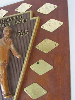 Excellent 1965 Queen City Chevrolet Salesman of the Year Award Plaque