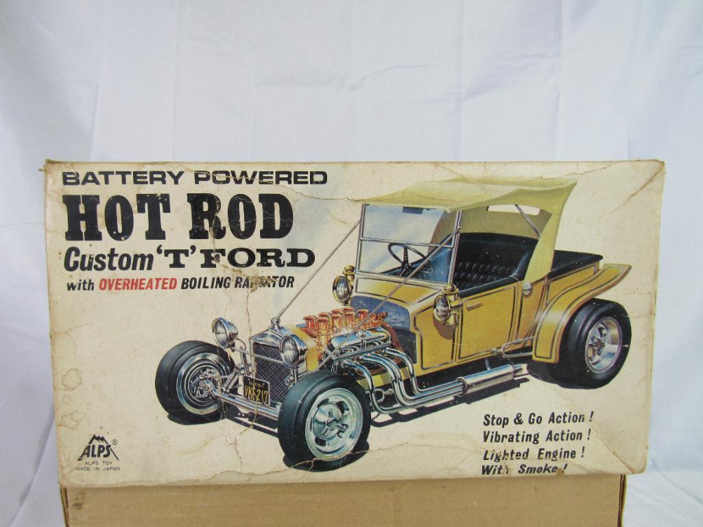 Vintage 1960's Alps Tin Battery Op Custom T-Ford Hot Rod