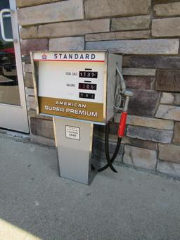 Rare Vintage 1960's Standard American Tin Gas Pump/ Pedal Car Size 30" Tall