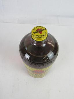 Vintage Pennzoil Outboard Motor Oil Glass Quart Bottle/ Full NOS