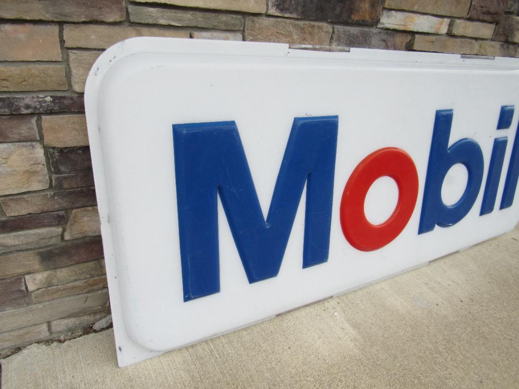 Vintage Mobil Service Station Plastic Sign Face 8ft