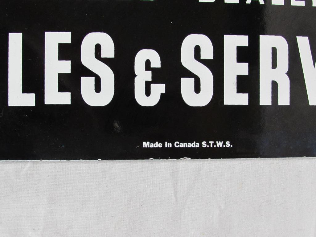 RARE & Outstanding Pioneer Chainsaws (Canada) Double Sided Porcelain Dealership Sign
