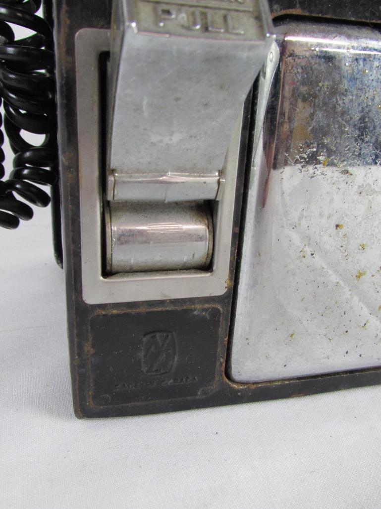 Antique 1950's Western Electric Coin Op Black Payphone (3-Slot)