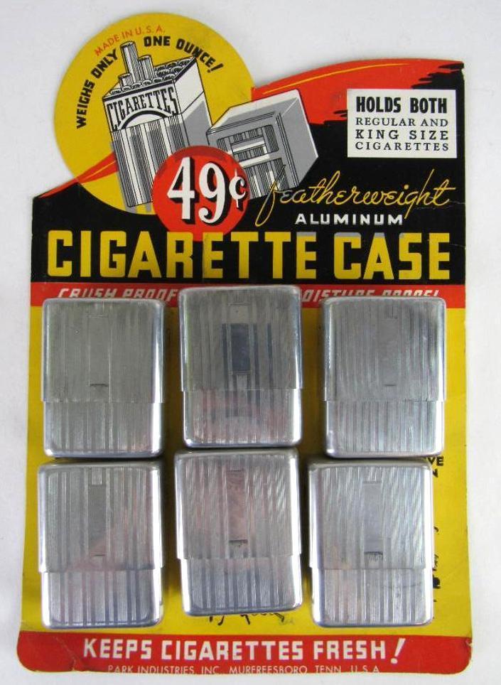 Antique Park Industries Aluminum Cigarette Cases General Store Display