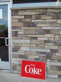 Vintage Coca Cola "Enjoy Coke" Metal Advertising Sign