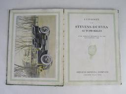 RARE c. 1906-1907 Stevens Duryea Automobile Hardcover Catalog/Sales Book