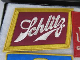 Excellent Lot Vintage Sewn Patches All Beer Related- Schlitz, Hamms, Old Milwaukee++