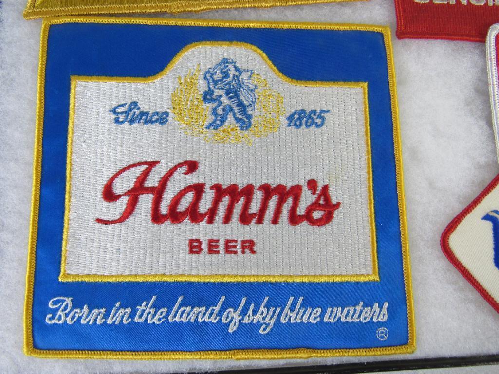 Excellent Lot Vintage Sewn Patches All Beer Related- Schlitz, Hamms, Old Milwaukee++