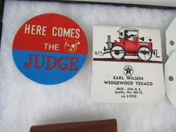 Grouping Vintage Advertising Smalls- Texaco, Cadillac, Chevy, Mobil++