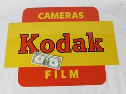 Outstanding NOS Kodak Cameras & Film Double Sided Metal Sign