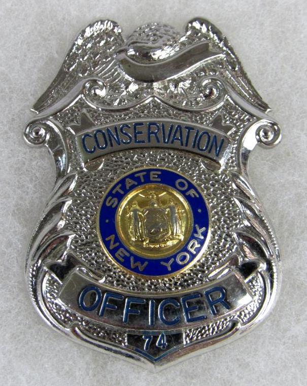 Vintage Obsolete State of New York Conservation Officer Badge