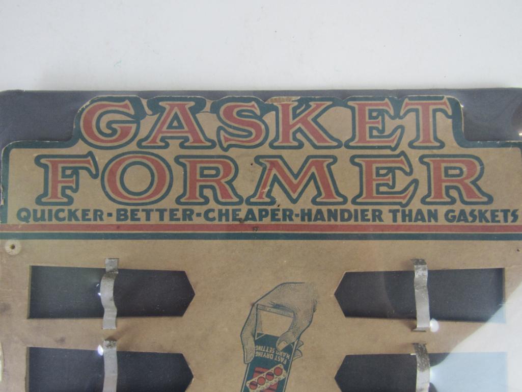 Antique Gasket Former Carboard Service Station Display/ Eary Automotive