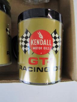 Set (8) Vintage 1960's Kendall Motor Oil GT-1 Racing Oil Coffe Mugs- Plastic