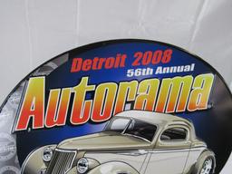 2008 Detroit Autorama Embossed Metal Sign 18 x 24"