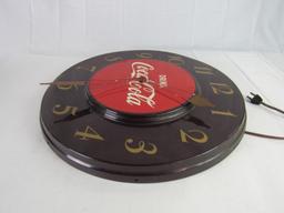 Antique Drink Coca Cola Metal Electric Wall Clock