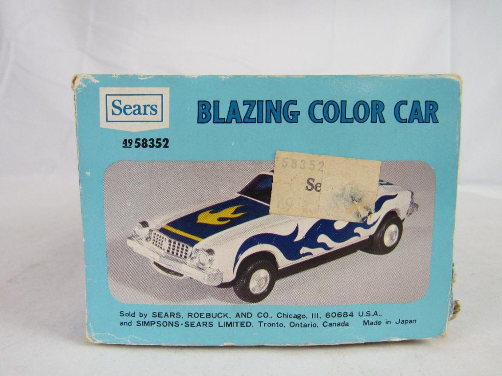 Vintage Asahi Tin Battery Op Japan "Blazing Color" Camaro