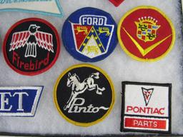 Excellent Lot Vintage Sewn Patches All Automotive-AC, Chevy, Ford, Cadillac, GTO+++