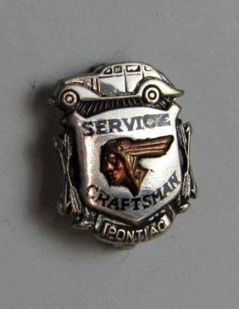 Antique Pontiac Service Craftsman Award Pin