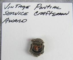Antique Pontiac Service Craftsman Award Pin