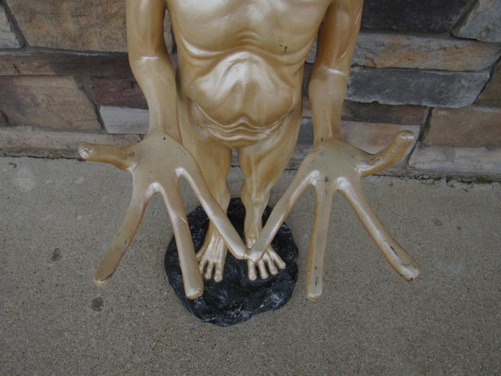 Excellent 40" Fiberglass Alien Statue (Standing)